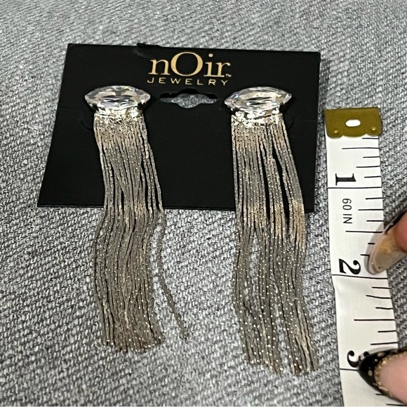 nOir Rhinestone Dangle Earrings - Picture 5 of 5